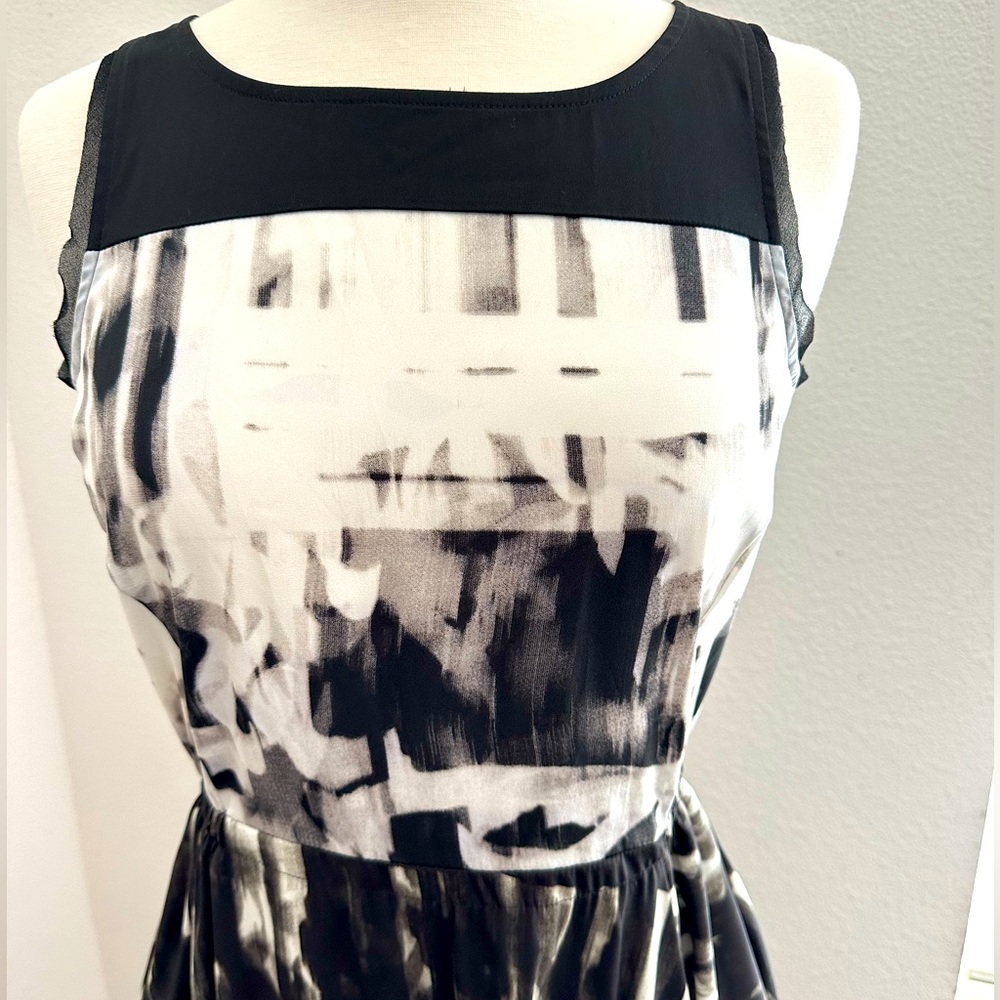 Simply Vera Wang Mid-Length Dress, Black/White, Size XS - Picture 2 of 7